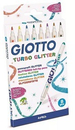 [L19997] MARCADOR GIOTTO TURBO GLITTER  X8 COLORES (L19997)