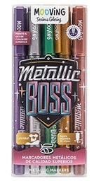 [L20793] MARCADOR METALICO MOOVING X5 COLORES (L20793)