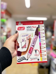 [L21437] MARCADOR TRABI 450 PIZARRA X10 COLORES (L21437)