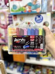 [L21425] MARCADOR TRABI ACRILYCPOP  VALIJA X20 COLORES (L21425)