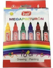 [L21439] MARCADOR TRABI MEGAPINTURON X6 COLORES (L21439)