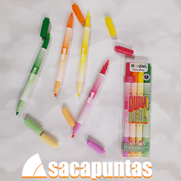 [L19221] RESALTADOR COLORING NEON DUO x 4 COLORES (L19221)