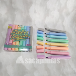 [L19219] RESALTADOR MOOVING COLORING PASTEL x 8 COLORES (L19219)