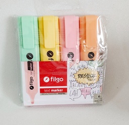 [L35370] RESALTADOR FILGO  TEXTLINER PASTEL X4 COLORES (L35370)