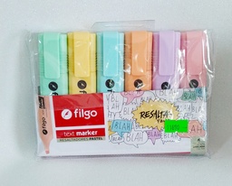 [L35372] RESALTADOR FILGO TEXT MARKER PASTELx 6 UNIDADES (L35372)