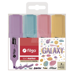 [L34027] RESALTADOR FILGO TEXTMARKER X4 COLORES PASTEL GALAXY (L34027)