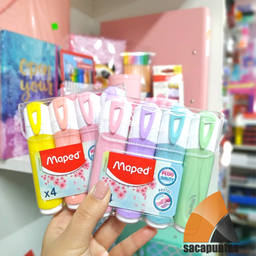 [L19256] RESALTADOR MAPED POCKET PASTEL X4 COLORES (L19256)