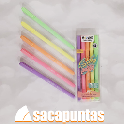 [L19225] LAPICERA ROLLER COLORING SILKY PASTEL X5 COLORES (L19225)