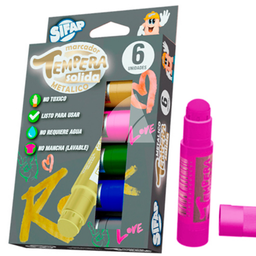 [L117290] TEMPERA SOLIDA SIFAP METAL X6 COLORES (L117290)