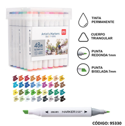 [L95330] MARCADOR DELI SKETCH DOBLE PUNTA BOX X36 COLORES (L95330)