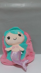 [L22195] MOCHILA 12" SIRENITA JARDIN PELUCHE ESPALDA(L22195)