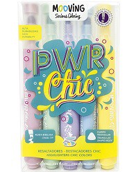 [L22529] RESALTADOR MOOVING POWER CHIC X5 COLORES PASTEL (L22529)