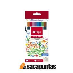 [L34177] MARCADOR FILGO BRUSH 035 CLASICO X10 COLORES (L34177)