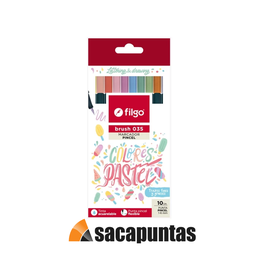 [L34176] MARCADOR FILGO BRUSH 035 PASTEL X10 COLORES (L34176)