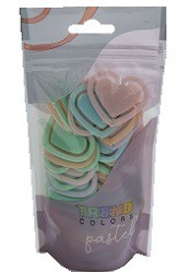 [L23302] CLIP PASTEL PLASTICO LIGGO CORAZON X50 UNIDADES (L23302)