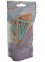 [L23301] CLIP PASTEL PLASTICO LIGGO TRIANGULO X18 UNIDADES (L23301)