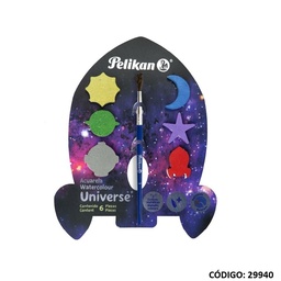 [L29940] ACUARELA PELIKAN UNIVERSE X6 COLORES (L29940)