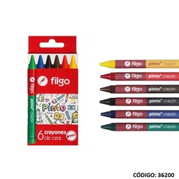 [L36200] LAPIZ PASTA FILGO X6 COLORES (L36200)
