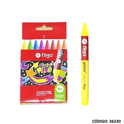 [L36230] LAPIZ PASTA FILGO X8 COLORES FLUO (L36230)