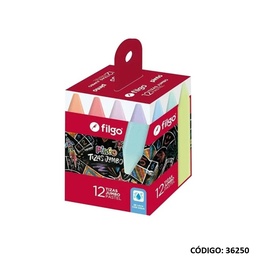 [L36250] TIZA FILGO JUMBO PASTEL X12 COLORES  (L36250)