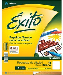 [L23164] REPUESTO DIBUJO EXITO N3 BLANCO x 8hjs. (L23164)