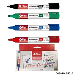 [L36010] MARCADOR FILGO PIZARRA 058 X4 COLORES (L36010)