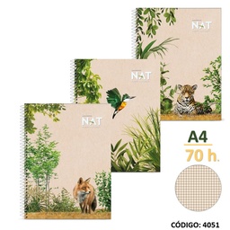 [L4051] CUADERNO A4 LEDESMA NAT CUADRICULADO X70hjs. (L4051)