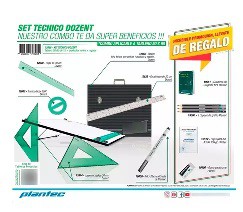[L24485] SET TECNICO DOZENT 50X60 TABLERO+ 6 UTILES+6 REGALOS (L24485)