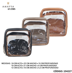 [R154227] PORTACOSMETICOS AMAYRA SET X3 UNIDADES (R154227)