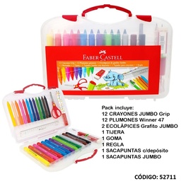[L52711] SET MALETIN FABER CASTELL ESCOLAR x31 PIEZAS (L52711)