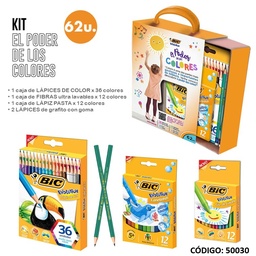 [L500300] SET DE BIC COLORES X62 PIEZAS (L500300)
