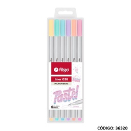 [L36320] MICROFIBRA FILGO 038 PASTEL X6 COLORES (L36320)