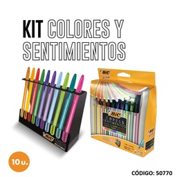 [L50770] BOLIGRAFOS BIC 1.2 COLORES Y SENTIMIENTOS (L50770)