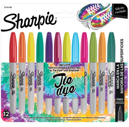 [L165450] MARCADOR SHARPIE TIE DYE PUNTA FINA X12 COLORES (L165450)