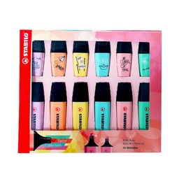 [S6489] RESALTADOR STABILO BOSS PASTEL COLECTION X12 COLORES (S6489)
