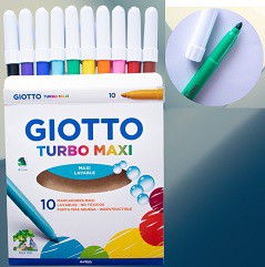 [L16231] MARCADOR GIOTTO TURBO MAXI X10 COLORES (L16231)