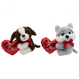 [G42031] PELUCHE PERRO CON CORAZON 25CM. (G42031)