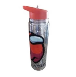 [R269000] BOTELLA CON PICO GLITTER 500ml. AMONG US (R269000)
