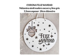 [R25313] DECO CORONA FELIZ NAVIDAD 25313