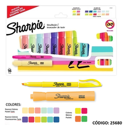 [L256800] SET RESALTADOR SHARPIE X16 COLORES (L256800)