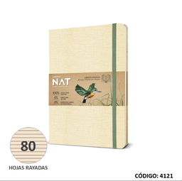[L4121] CUADERNO TAPA DURA LEDESMA NAT 16X21 RAYADO X80hjs. (L4121)