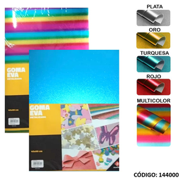 GOMA EVA METALIZADA 60X40cm. (L144000)