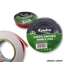 [L1590700] CINTA ADHESIVA BIFAZ ESPUMA STIKO 24X5m. (L1590700)