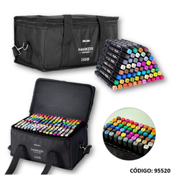 [L95520] MARCADOR DELI SKETCH 2 PUNTAS X168 COLORES PUNTA BISELADA/REDONDA (L95520)