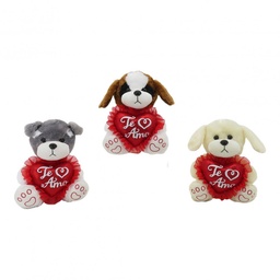[G62727] PELUCHE PERRO CON CORAZON 35.5CM. (G62727)