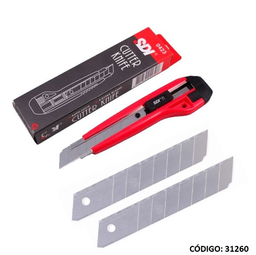 [L31260] ESTILETE 18mm. SDI PLASTICO CON GUIA (L31260)