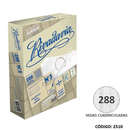 [L2510] REPUESTO N3 RIVADAVIA S/BANDA CUADRICULADO x288hjs. (L2510)