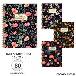 [L130310] CUADERNO 16x21 ROZINI TAPA SEMIRIGIDA BONASERA RAYADO x 90hjs. (L130310)