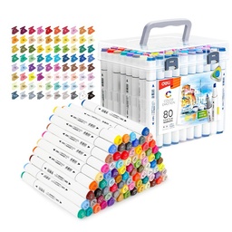 [L27699] MARCADOR DELI DOBLE PUNTA BOX X80 COLORES 27699
