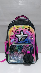 [L27946] MOCHILA 18" FOOTY HOLOGRAMA STAR ESPALDA(L27946)